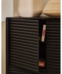 Czarna szafka w dekorze dębu 104,5x144x40 cm Lenon – Kave Home