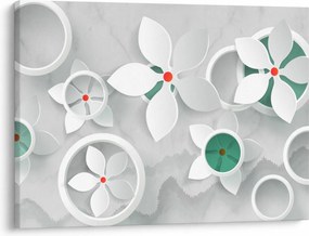 Obraz kwiatowej abstrakcji (70x50 cm)
