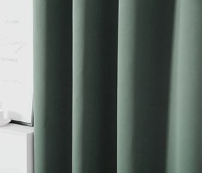 Zasłona OXFORD 140x270 cm, szarozielony Zawieszanie: Taśma z wiązaniami
