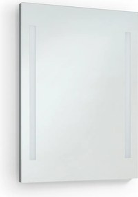 Kinkiet ?azienkowy AFRODITA, nowoczesny i uniwersalny styl - d?. 60 cm - 2x 10W LED SMD - 600 lm i 4K - 180° stopni - IP44 - aluminium i szk?o - chrom