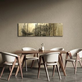 Obraz - Szkic miasta (170x50 cm)