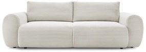 Kremowa sztruksowa rozkładana sofa 257 cm Lucien – Bobochic Paris