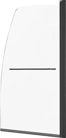 Drzwi Prysznicowe SucceBuy, Bez Ramy, 86 cm S x 140 cm W, Obrotowe o 180°, z Czarnego Szkła na Łazienkę