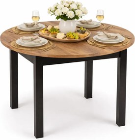 Stół okrągły z rozkładanym blatem dąb craft czarny + Z1-M55