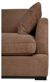 Jasnobrązowa sztruksowa sofa 236 cm Mobby – Scandic