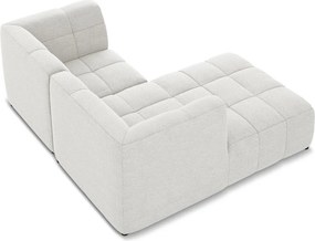 Biały narożnik z materiału bouclé (lewostronny/z szezlongiem) Aloha – Makamii