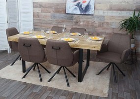 Krzesło do jadalni MCW-H71 (zestaw 6 sztuk),  brązowy