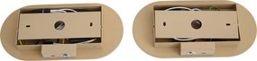 Zestaw 2 retro lamp ściennych taupe z LED z 3-stopniowym ściemnianiem i USB-C - Lila