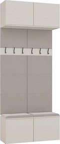Garderoba HAGA II 2W | 100x35x238 cm | Kaszmir | Wieszak Przedpokój