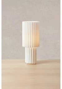 Biała lampa stołowa z tekstylnym kloszem (wysokość 45 cm) Catis – Markslöjd