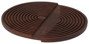 Deska do krojenia z drewna mango, kulatá, 49 x 33 cm