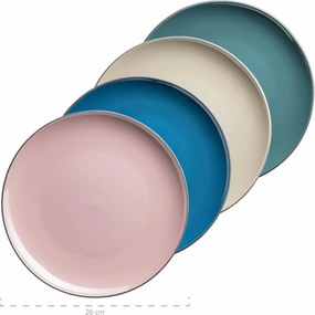 Mäser Zestaw naczyń stołowych 16 szt. MAILA – mieszanka kolorów naftowych