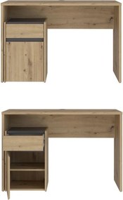 Biurko z szafką Modultrick 111-C827 dąb artisan 110 cm