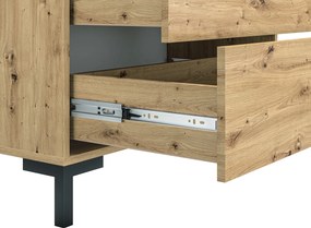 Komoda z 3 szufladami Nevio 09, dąb artisan