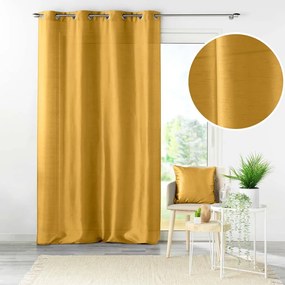 Żółta zasłona z mikrosatyny 140x240 cm Shana – douceur d'intérieur