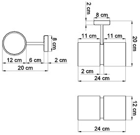 Czarny kinkiet kwietnik - EX605 E8-H85