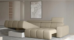 Narożnik ENZO S układ L z elektryczną regulacją siedziska Lewostronny z funkcją spania w ktaninie SORELLA 05 WERSAL