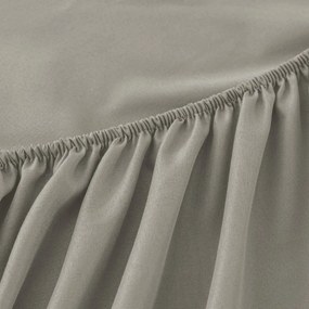 PrzytulneMieszkanie.pl Prześcieradło z mikrofibry MICROVELLE jasnoszare 90x200 cm