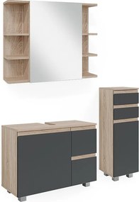 Zestaw mebli łazienkowych sonoma 80x33x60 j-shape