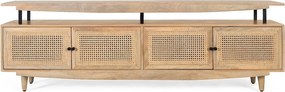 Stojak pod telewizor z drewna mango 180 cm w stylu retro vintage - 58x180x43