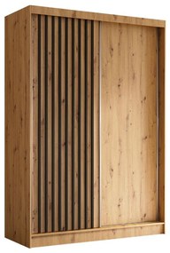 Szafa przesuwna - Lamel 150 cm, dąb artisan
