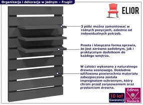 Komplet 2 szarych ściennych półek Z2-D29