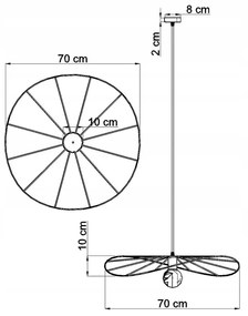 Czarna lampa wisząca ø 70 cm Elliot – Nice Lamps