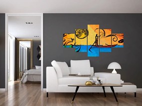 Obraz starożytnego obrazu (125x70 cm)