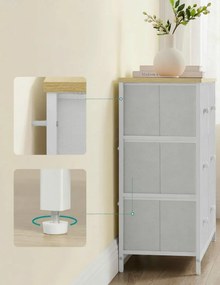 Komoda z szufladami HESTO 80x71 cm, dąb/biała