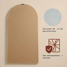 Duże, dekoracyjne lustro wiszące ARCUS, 110 x 56 cm