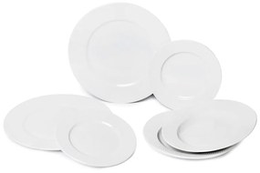 6-częściowy zestaw białych talerzy z porcelany Bonami Essentials Imperio