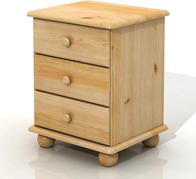 Komoda sosnowa Emil 3 na kulach