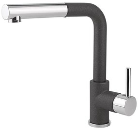 Concept BDG4527BC - Bateria zlewozmywakowa z wyciąganą wylewką prysznicową 26,9 cm granit/czarny