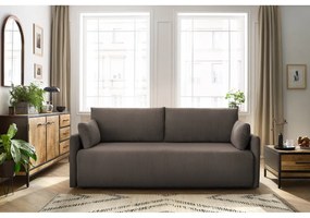 Brązowa sztruksowa rozkładana sofa 211 cm Marcel – Bobochic Paris