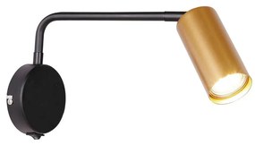 Metalowy kinkiet w czarno-złotym kolorze Tina – Candellux Lighting