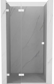 Mexen Lunar L drzwi prysznicowe uchylne lewe 85 cm, transparent, białe - 834L-085-000-20-00-L