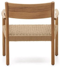 Fotel z plecionką w jasnym naturalnym kolorze Yalia – Kave Home