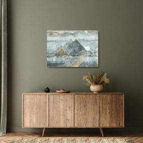 Obraz na szkle - Piramidy w niebieskim filtrze (70x50 cm)