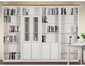 Biały regał z litego drewna sosnowego 370x223 cm Anita – Støraa