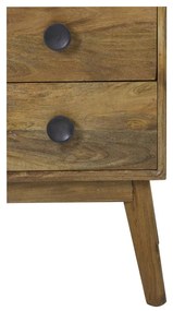 Brązowa wysoka komoda z litego drewna 40x80 cm Espita – Light &amp; Living