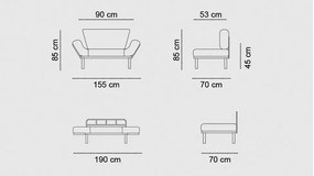 Sofa rozkładana Nitta Cream