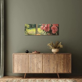 Obraz - Kot na oknie (z zegarem) (90x30 cm)