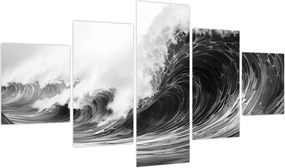 Obraz - Malowanie fal (125x70 cm)