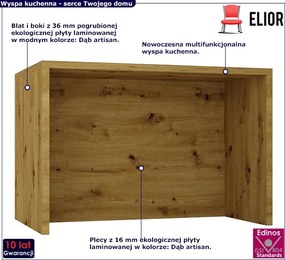 Wyspa kuchenna dąb artisan Z8-S38