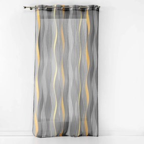 Szara firanka z woalu 140x240 cm Ondulys – douceur d'intérieur