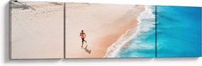 Obraz - Bieg na plaży (170x50 cm)