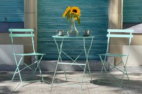 Składany stolik restauracyjny typu bistro Semplici, miętowy