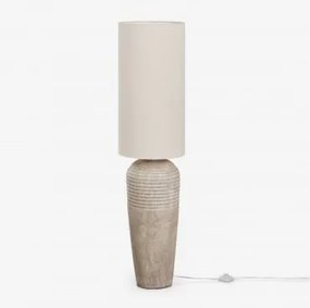 Lampa Podłogowa Z Ceramiki Arondir Distressed White - Sklum