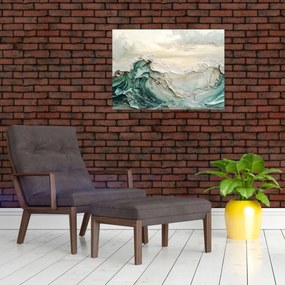 Obraz - 3D abstrakcja morza (70x50 cm)