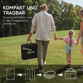 Outsunny Dywan zewnętrzny, Tarasowy dywan, odporny na warunki atmosferyczne, nowoczesny design, 182 cm x 274 cm x 0,3 cm, Czarno + Biały